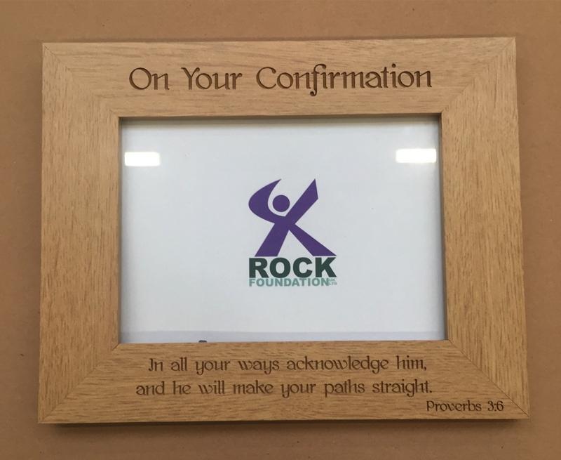 Rock Foundation Engraved Picture Frame - Confirmation