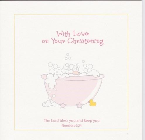 Greeting Card Christening Girl