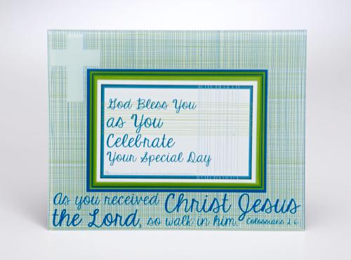 Baptism or Confirmation Glass Picture Frame