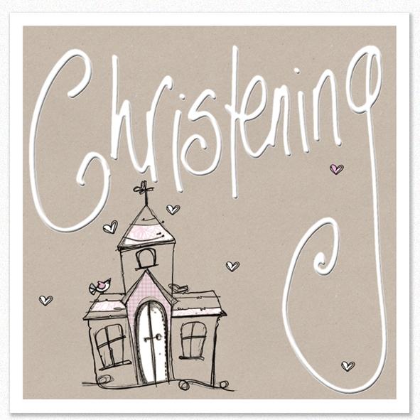 Tracey Russell Greetings Card Christening Girl