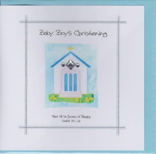 Potty Mouse Baby Boy's Christening Greetings Card