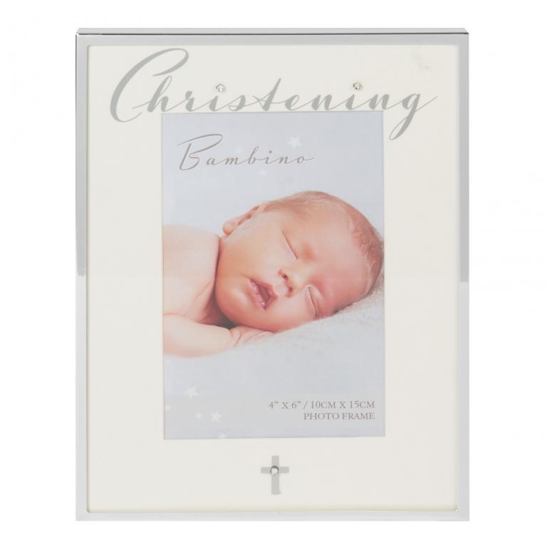 Bambino Silverplated Photo Frame - Christening 4" x 6"