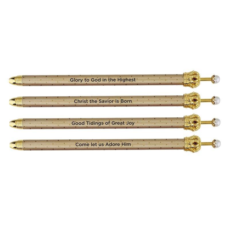 Christmas Crown Pen - Gold Pack of 12