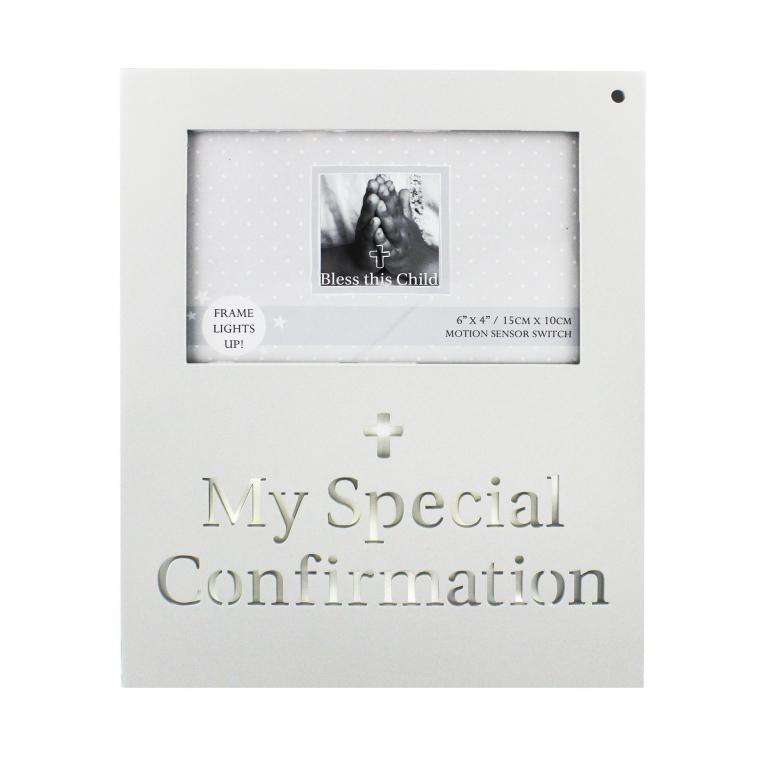 Juliana 'Bless This Child' MDF Light Up Photo Frame 'Confirmation'