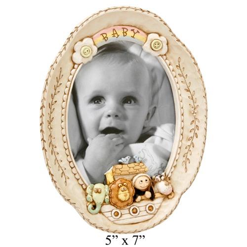 Baby Noahs Ark Resin Photo Frame 5 X 7