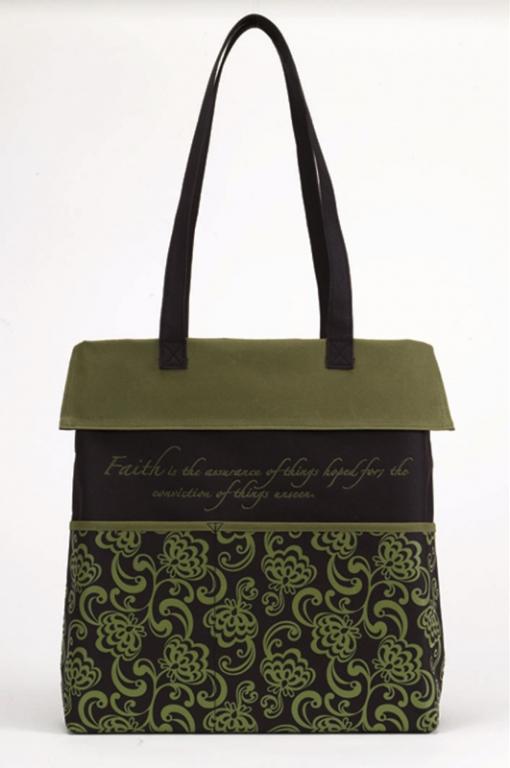 Heavy Canvas Floral Tote Faith