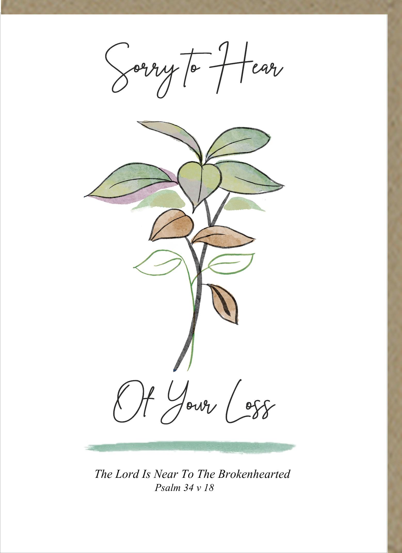 Sorry To Hear Of Your Loss Greetings Card