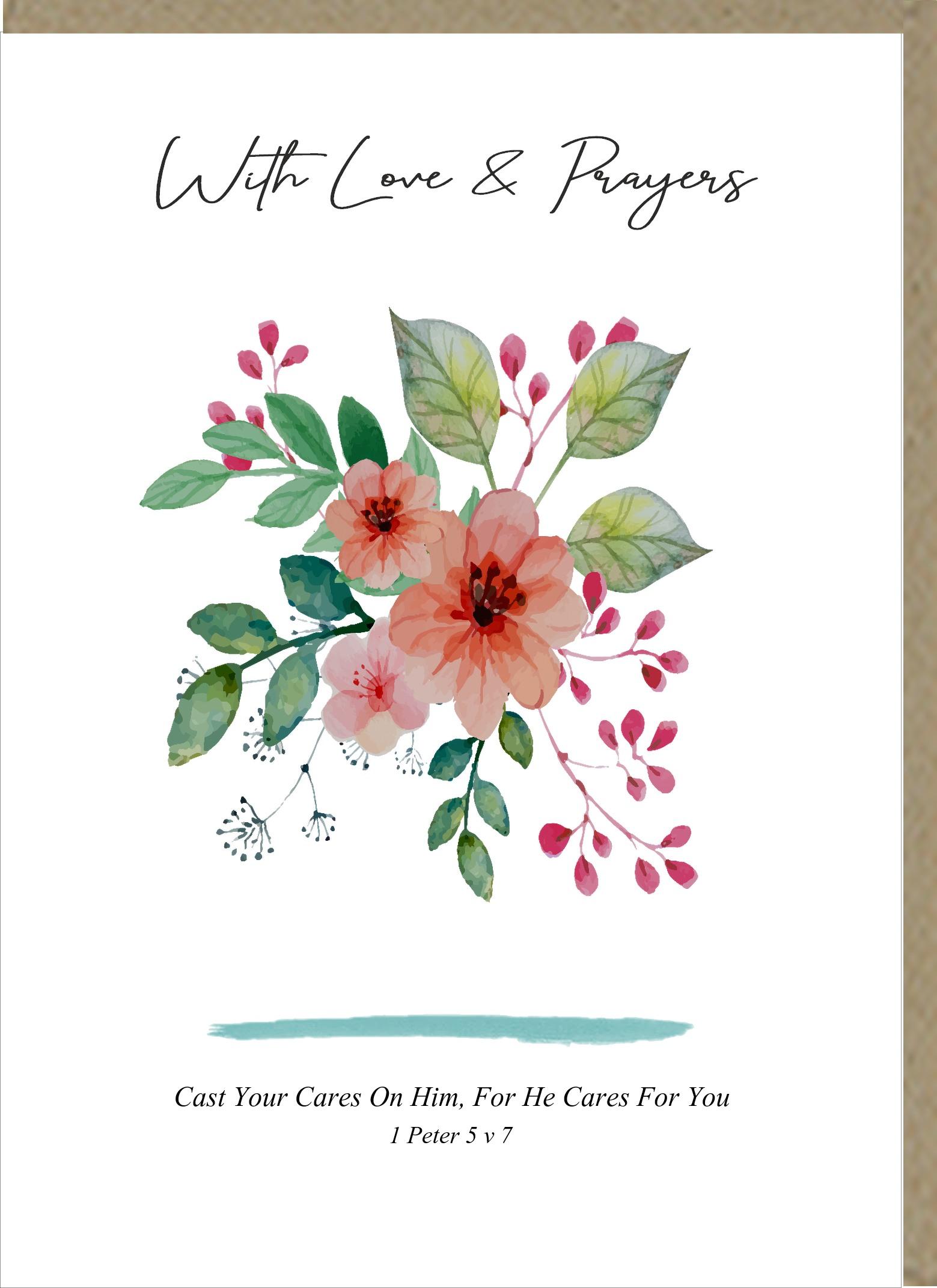 With Love & Prayers Greetings Card