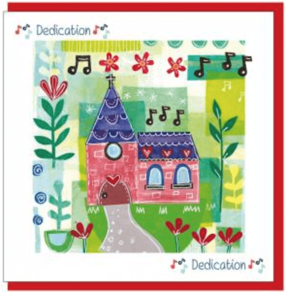 Dedication Song Greetings Card (with verse)