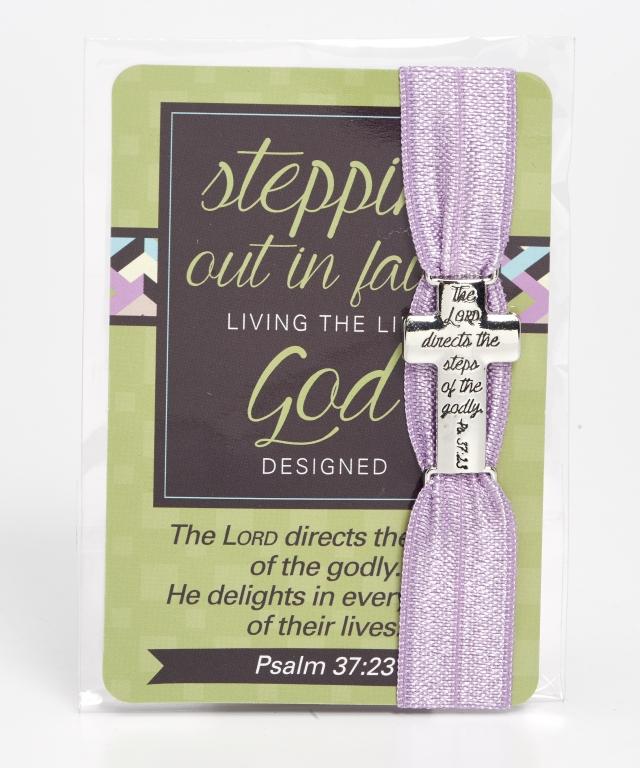 Steppin' Out in Faith: Elastic Bracelet with Metal Cross