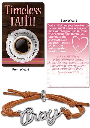 Timeless Faith Pray Bracelet and Card