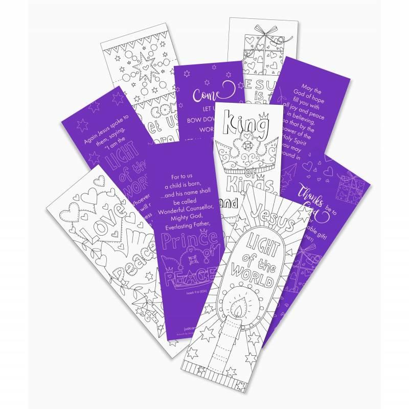 10 Christmas Colouring Bookmarks 2020