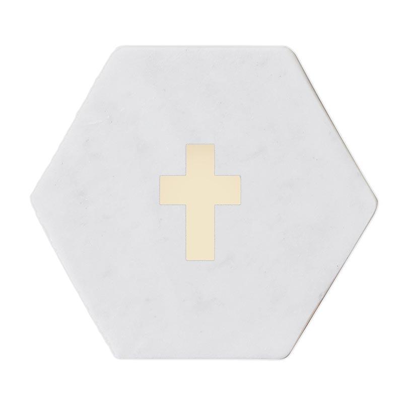 Marble Coasters - Cross (Pack of 4)