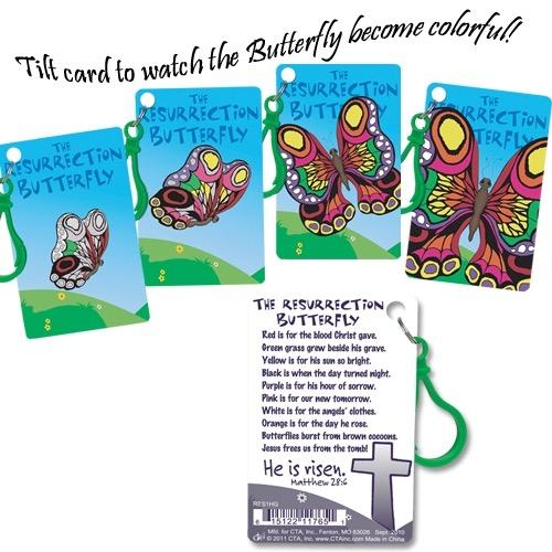 Resurrection Butterfly Hologram Bag Tag