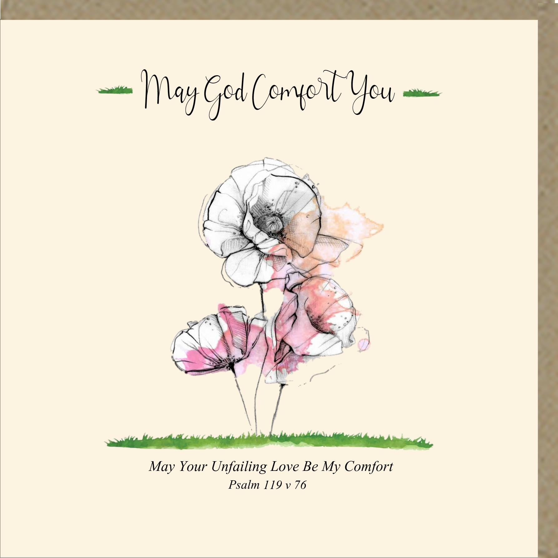 May God Comfort You Greetings Card