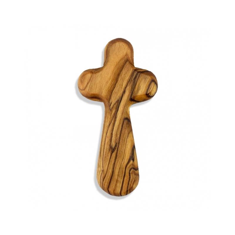 Olivewood Holding Cross (5cm X 3cm)