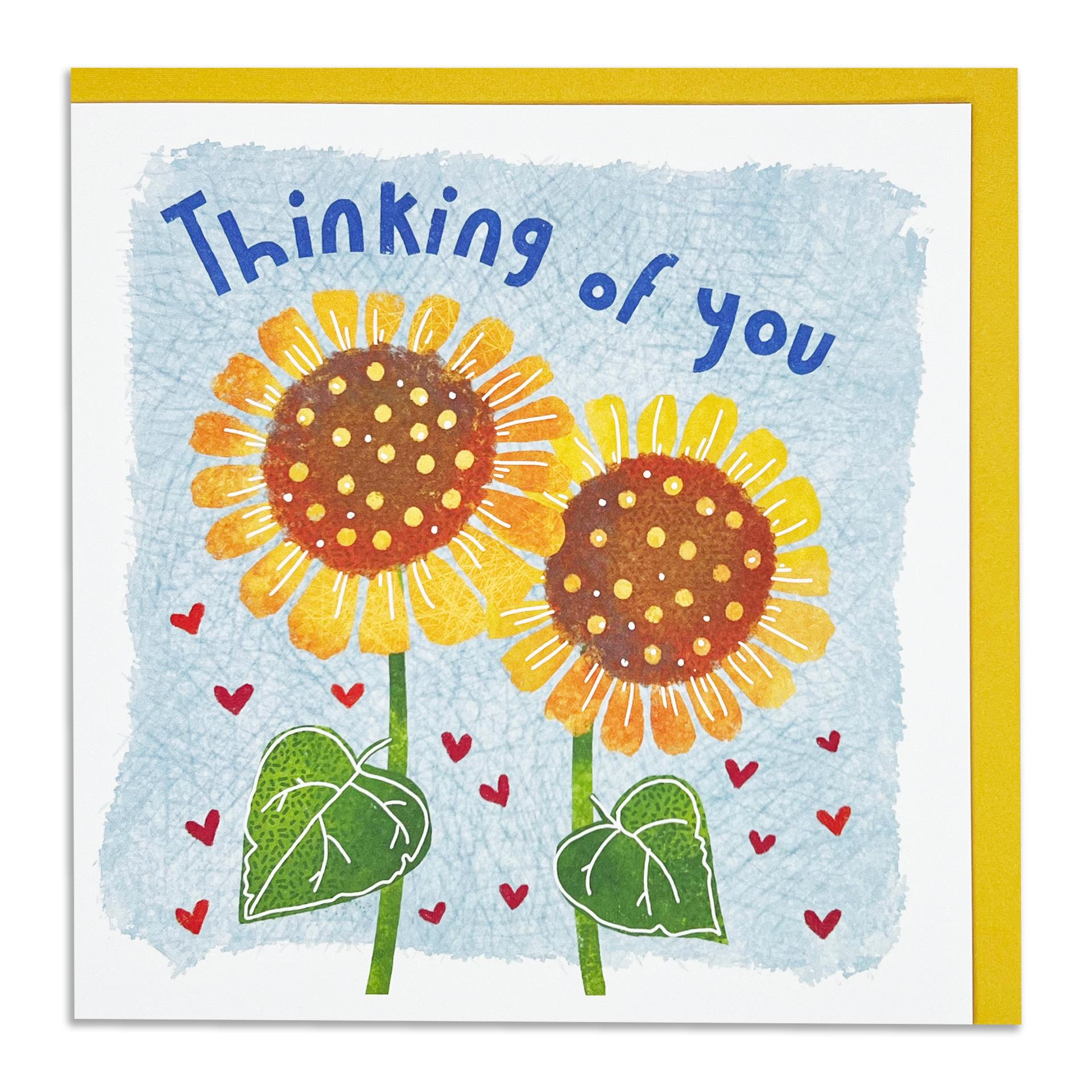 Thinking of You Flowers Greetings Card