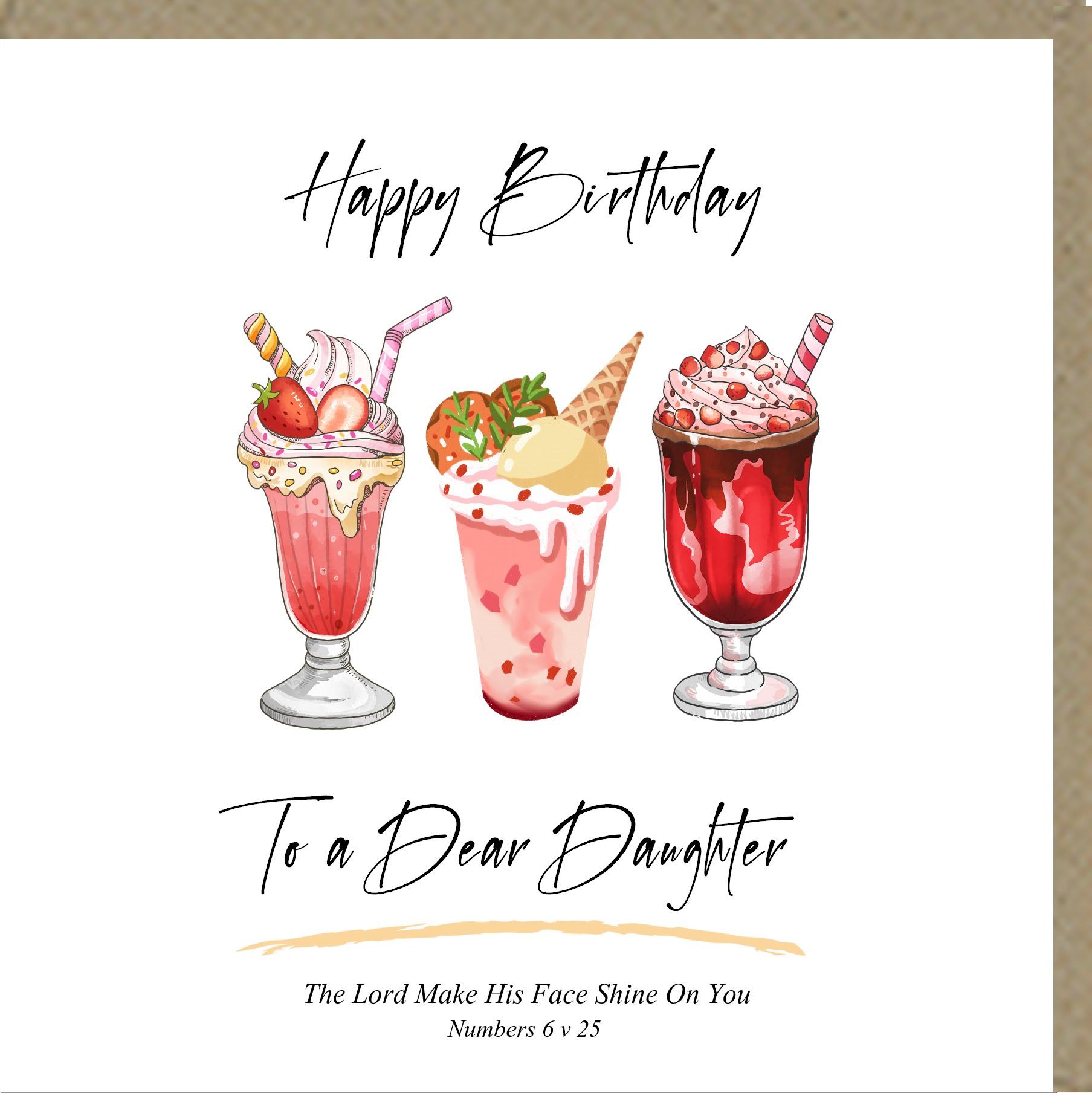 Happy Birthday To A Dear Daughter Greetings Card
