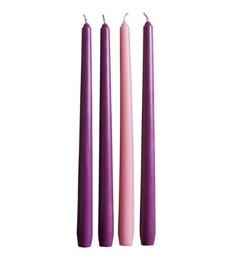 12″ Advent Taper Candle Set
