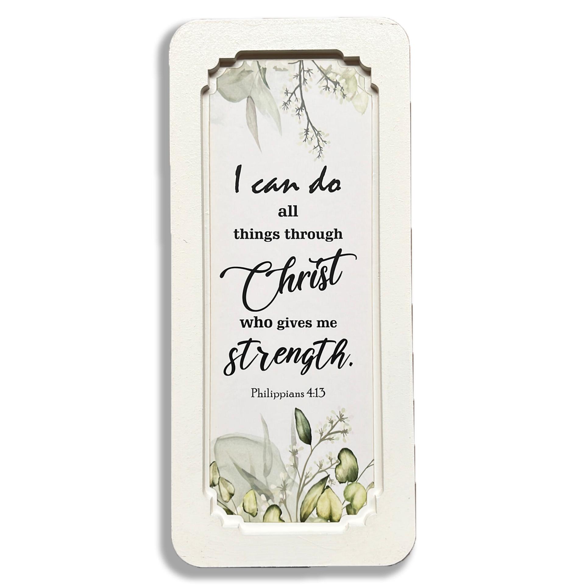 Rectangular White Frame - I can do all things through
