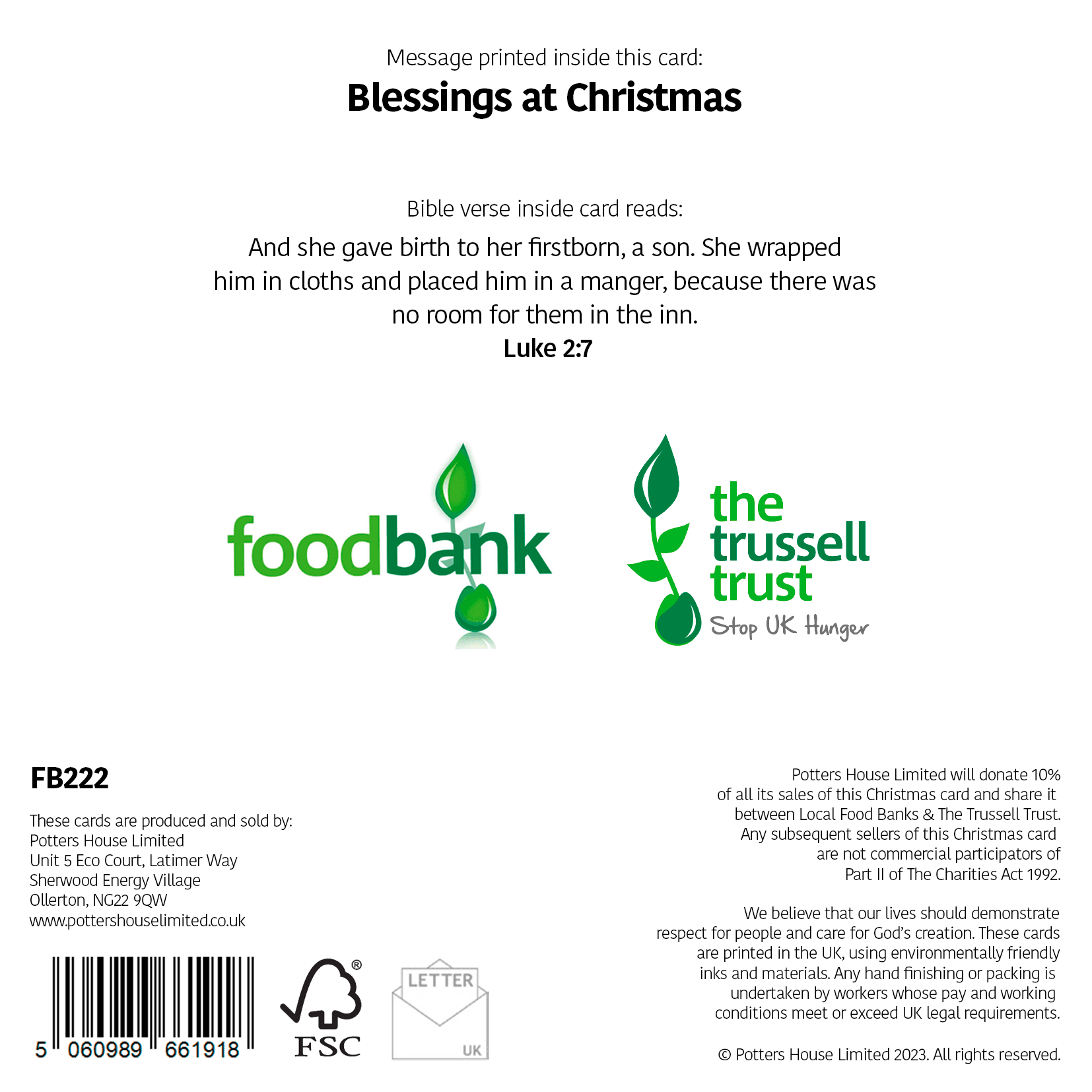 Food Bank - Slight Night (Pack of 10)