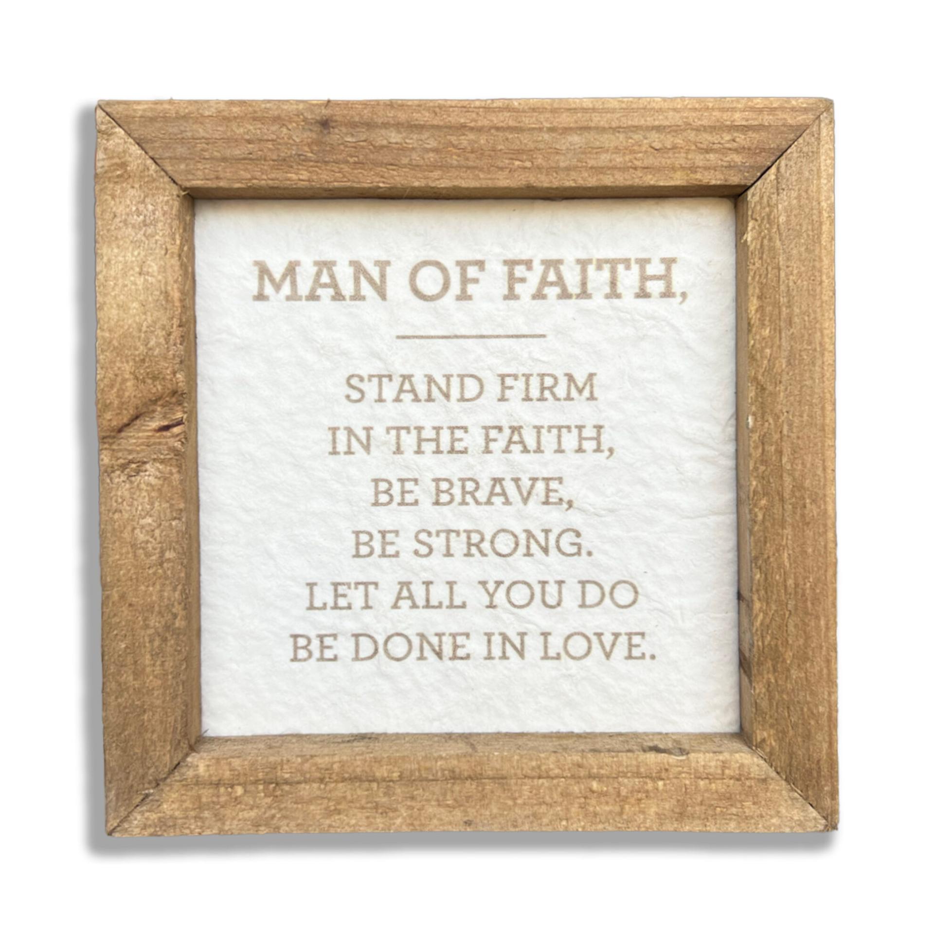 Man of Faith Plaque