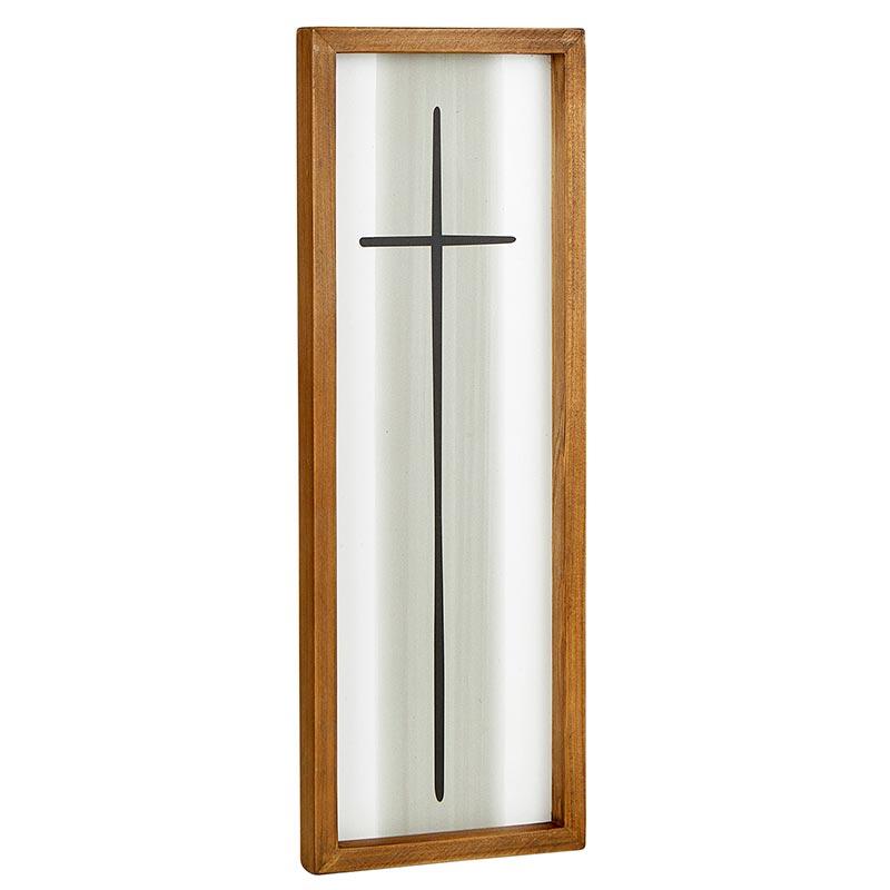 Framed Cross - Dark Wood
