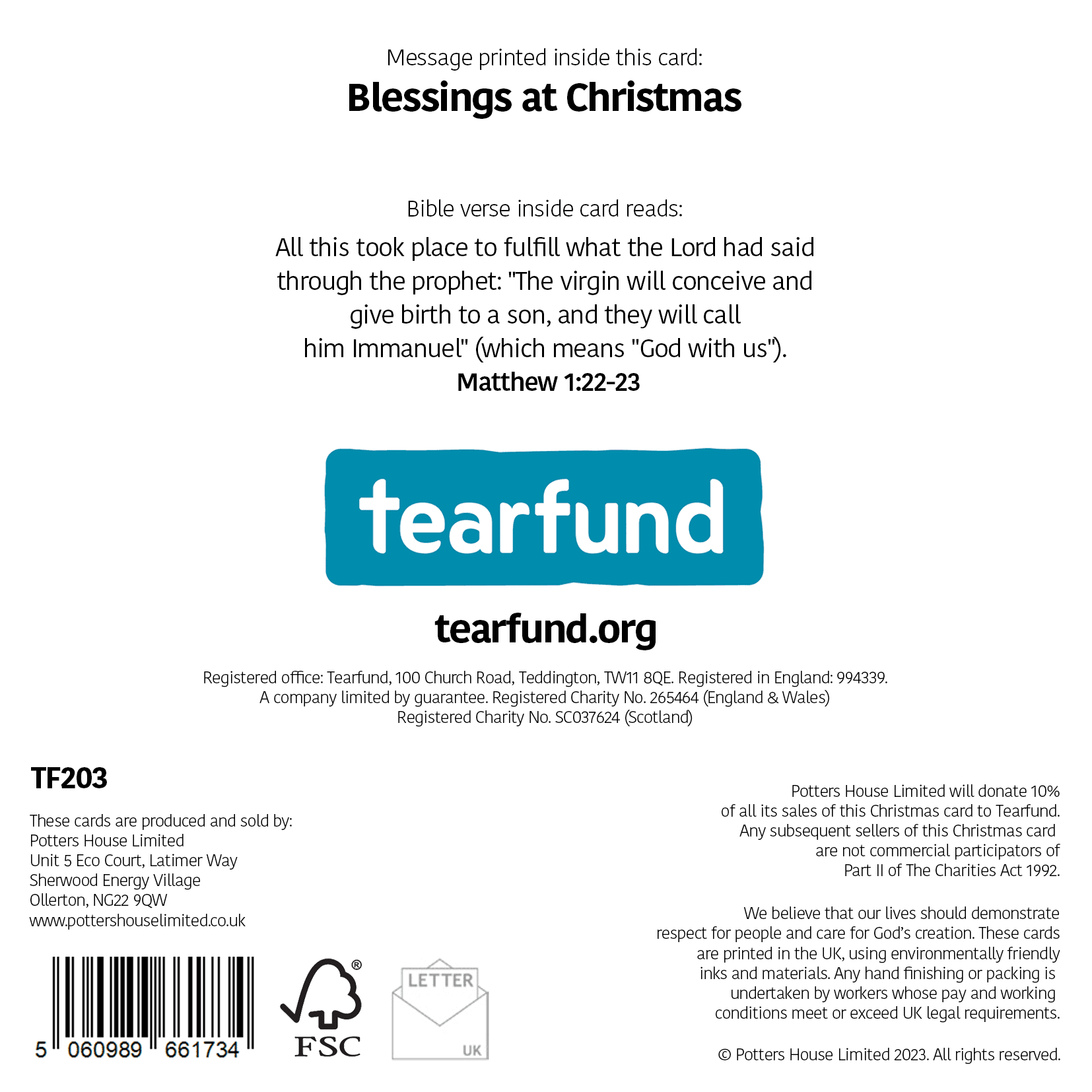 Tearfund - Bethlehem Town (Pack of 10)
