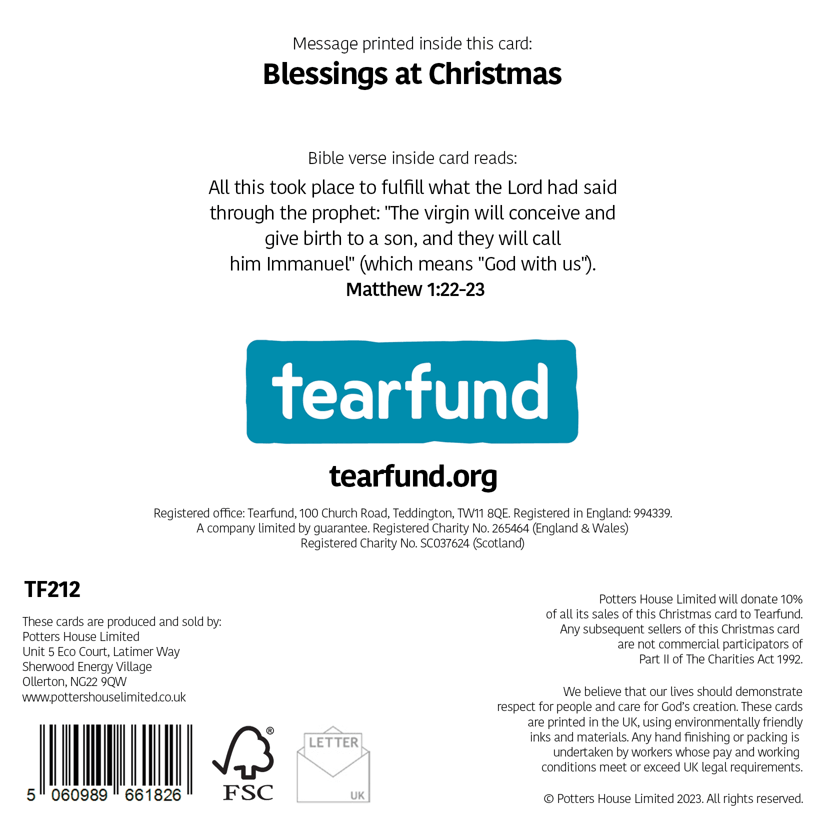 Tearfund - 12 Days of Christmas (Pack of 10)