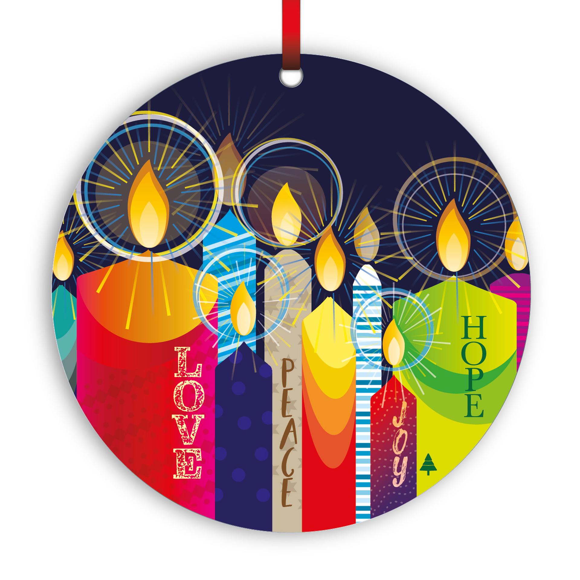 Candles Ceramic Christmas Decoration