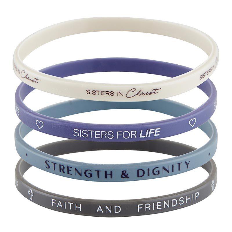 Silicone Bracelet - Sisters In Christ - 4 Pack