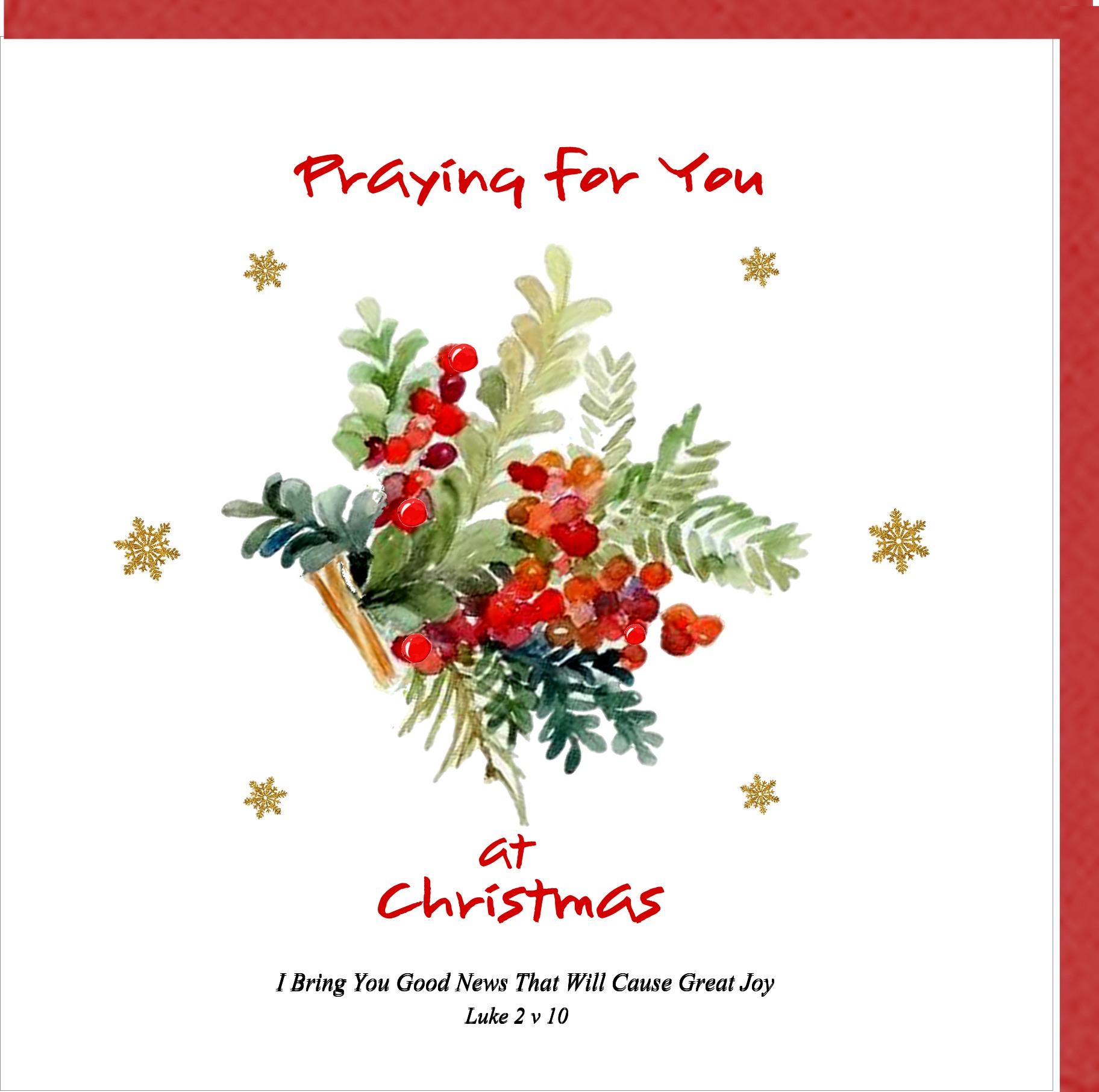 Praying For You At Christmas Greetings Card