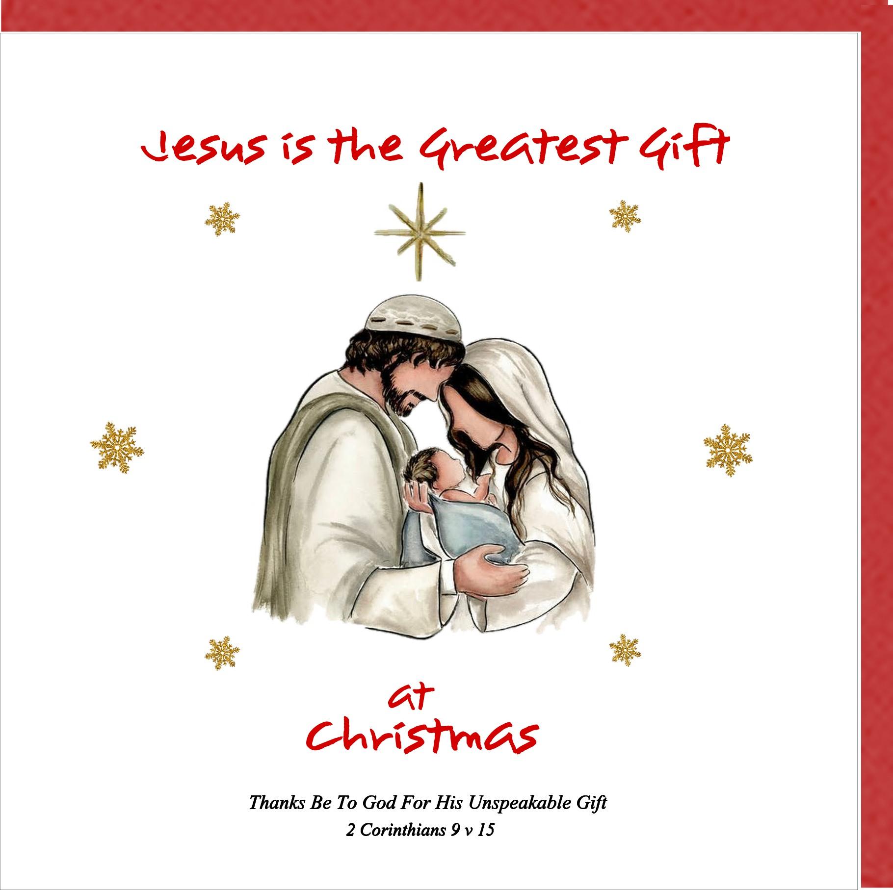 Jesus The Greatest Gift Greetings Card