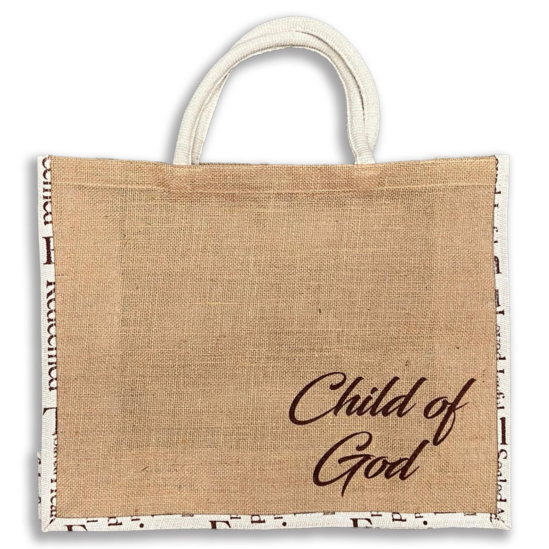Child of God Jute Tote Bag