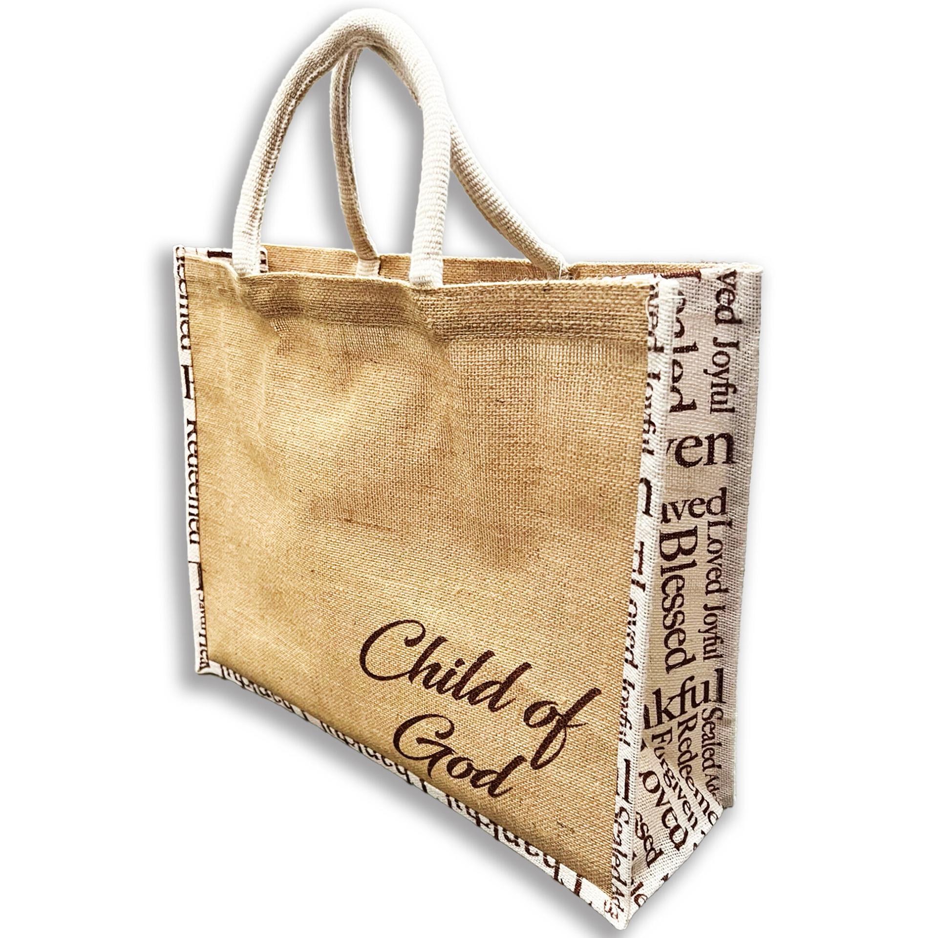 Child of God Jute Tote Bag