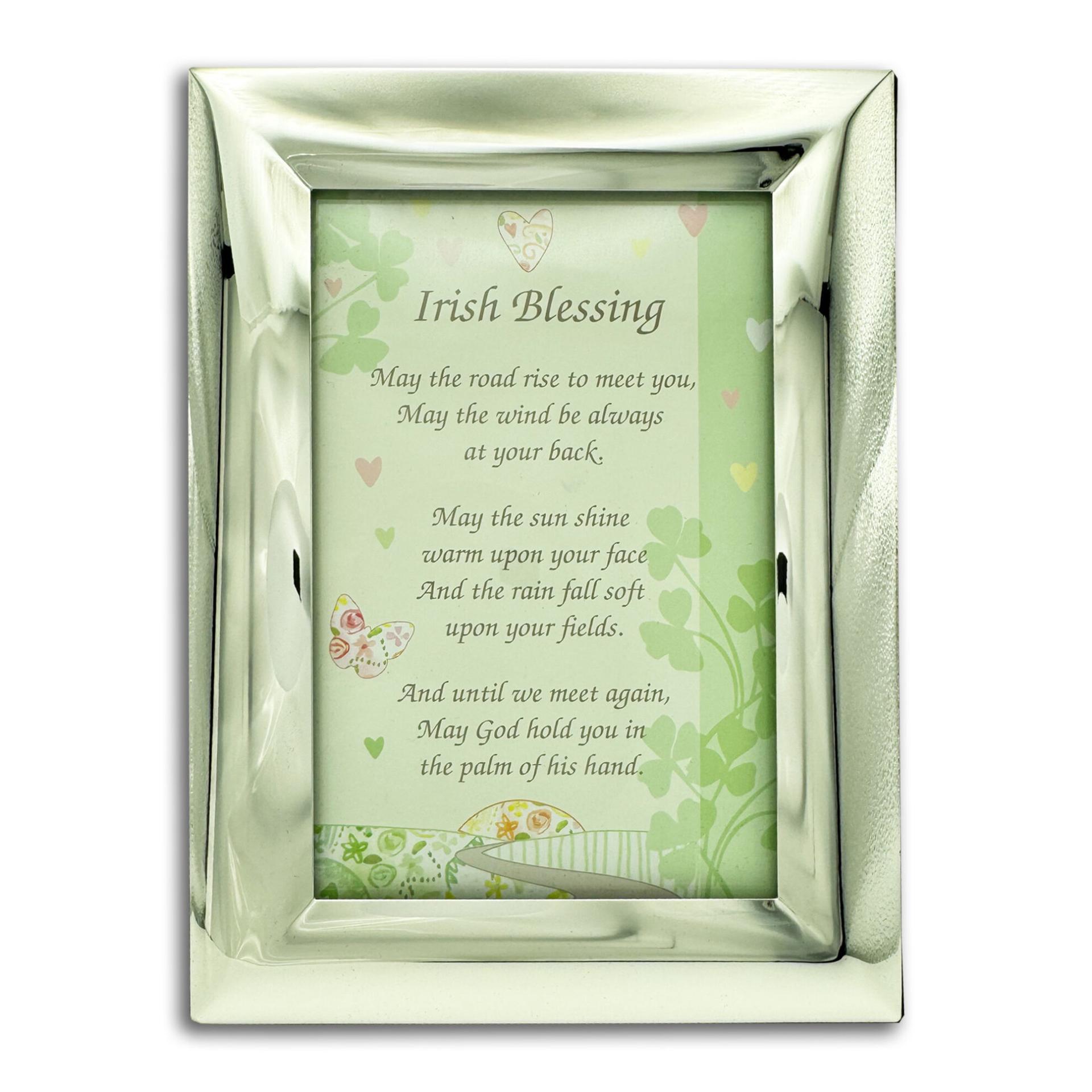 Irish Blessing 8' X 6' - Nickel Plated - Photo Frame