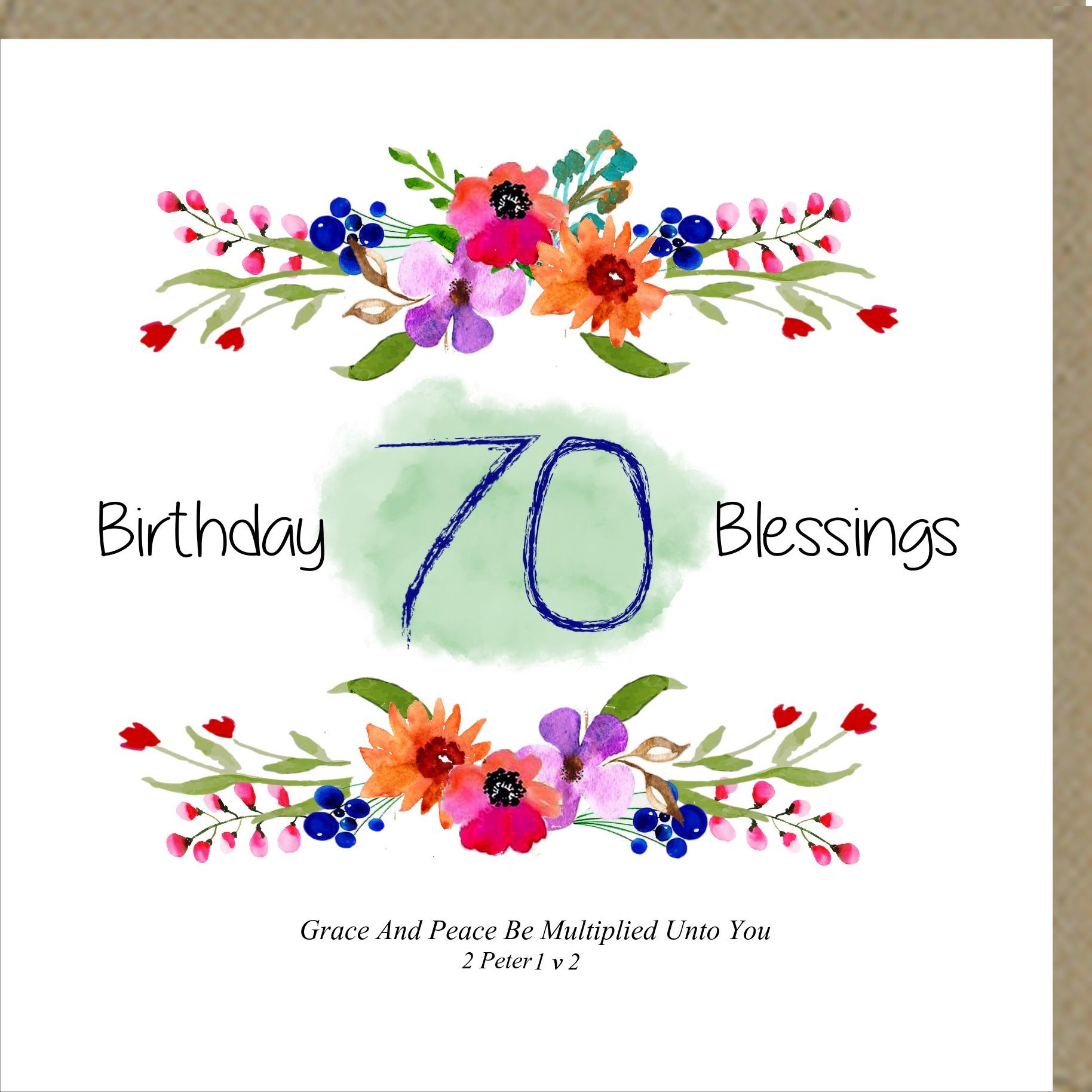 Birthday Blessings 70 - Greetings Card