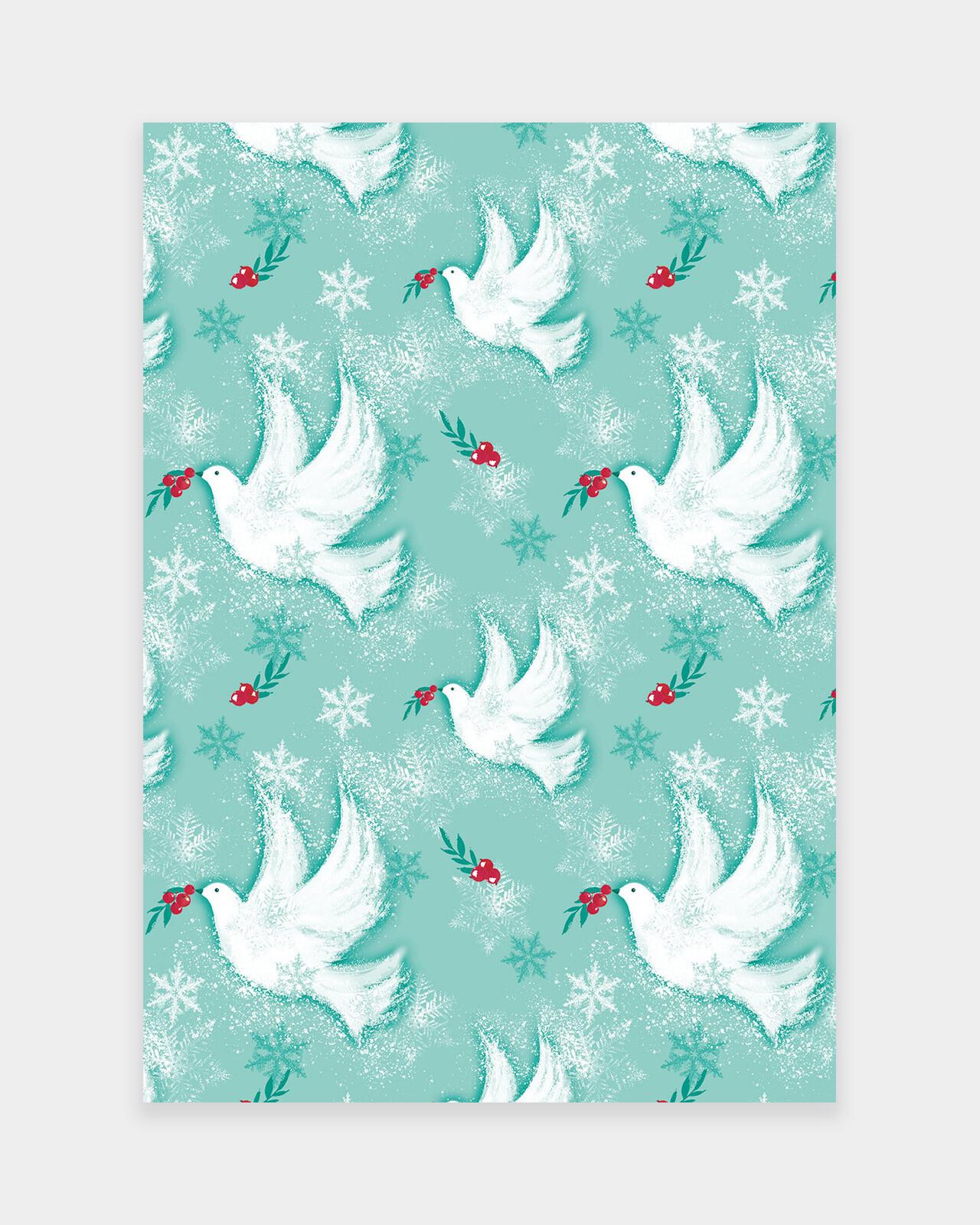 Robins and Doves Gift Wrap