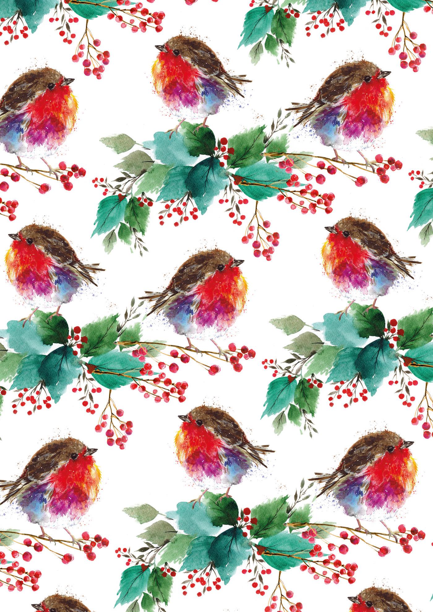 Robins and Doves Gift Wrap