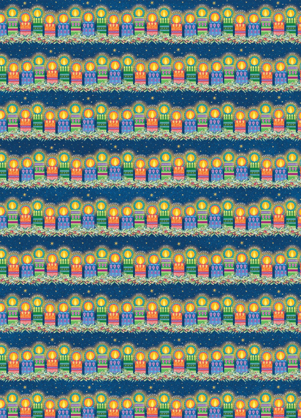 Snowkings and Candlelight Gift Wrap
