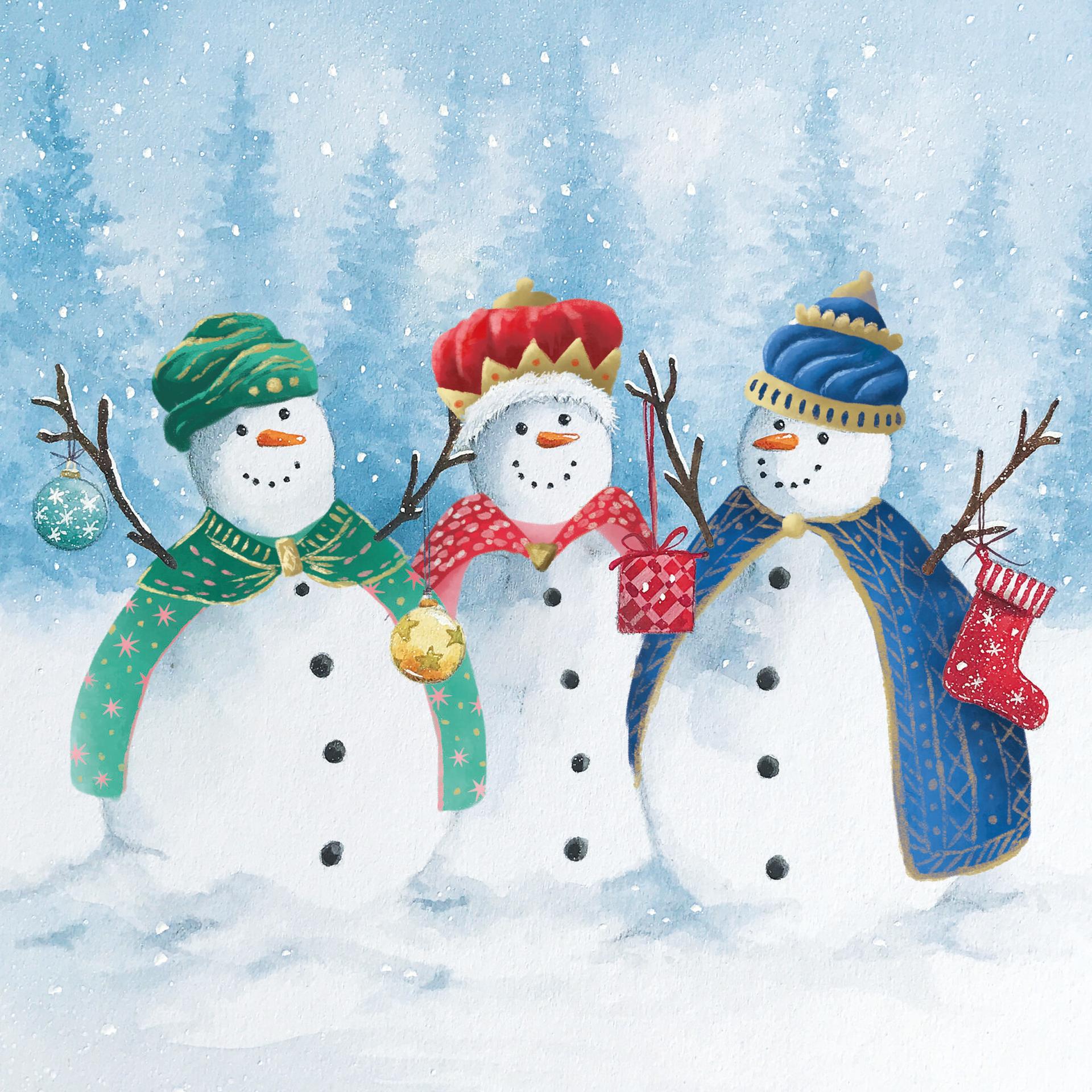 TLM - The Three Snowkings Christmas Cards (Pack of 10)