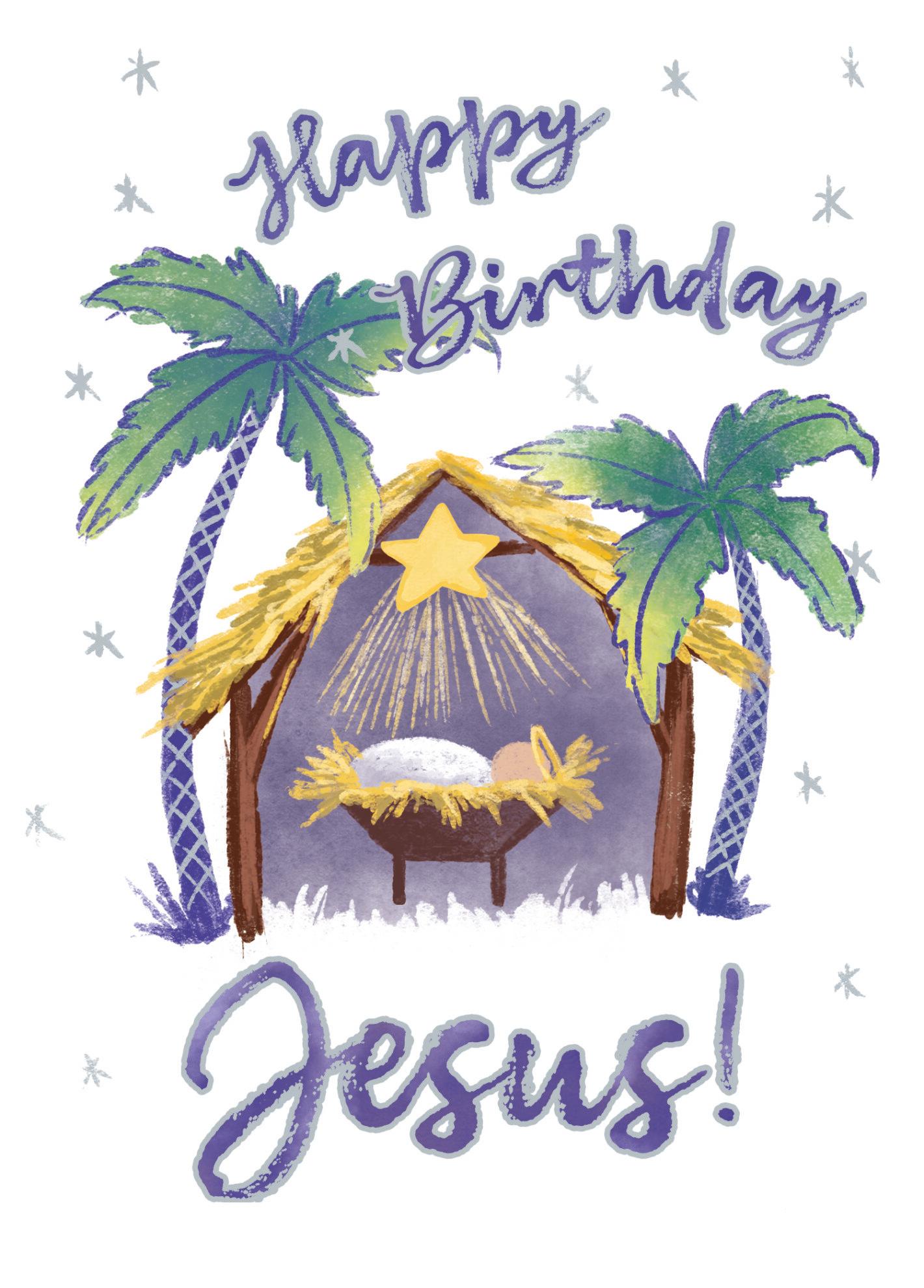 Happy Birthday Jesus Christmas Cards (Pack of 10)