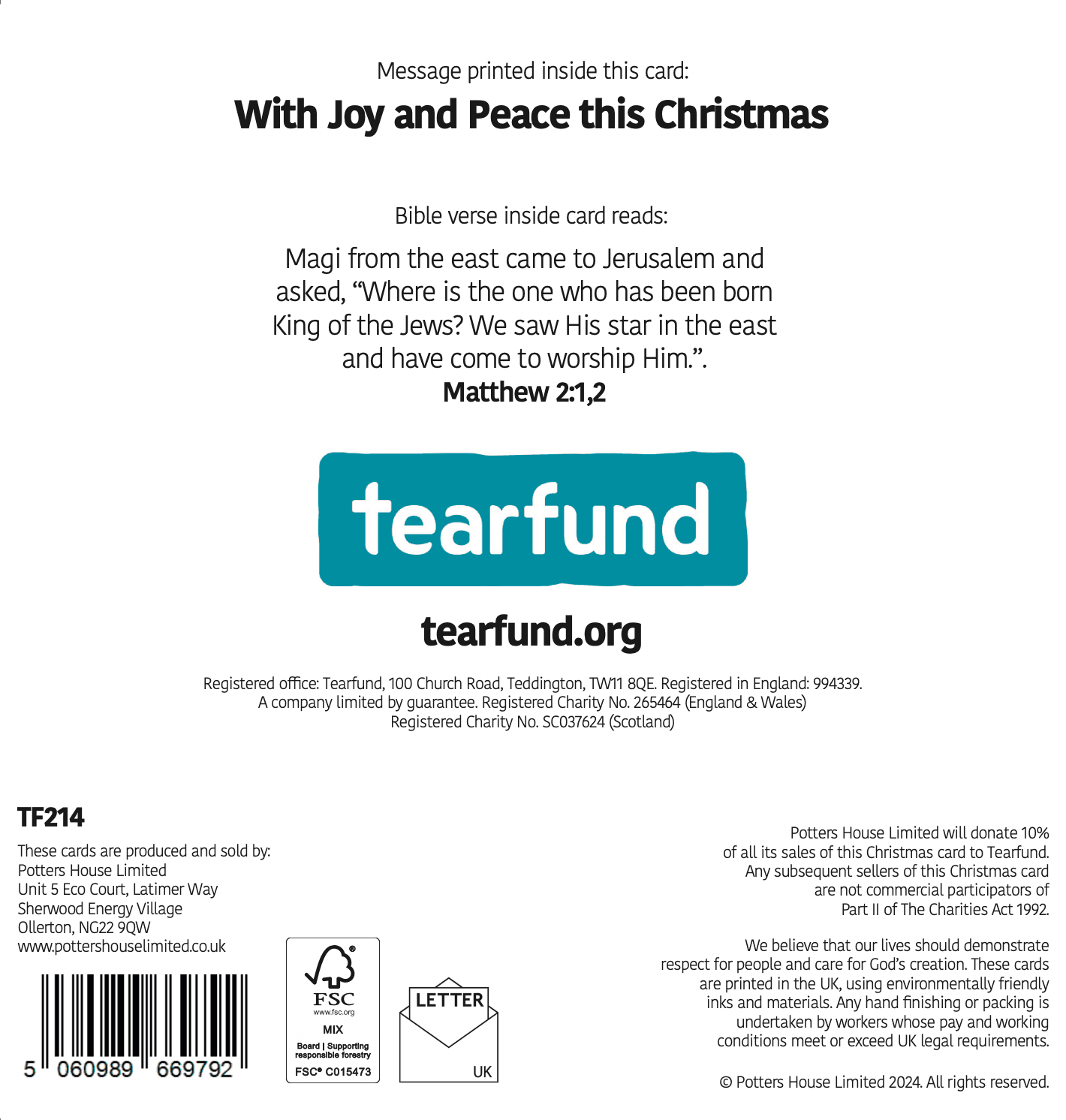 Tearfund - Majestic Kings (Pack of 10)