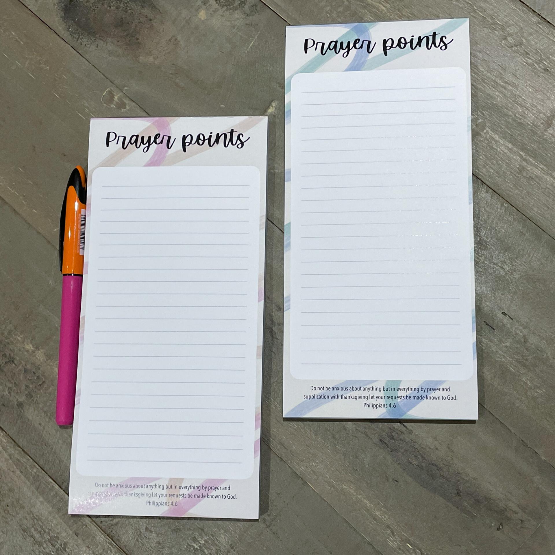DL Prayer Points Pink Notepad