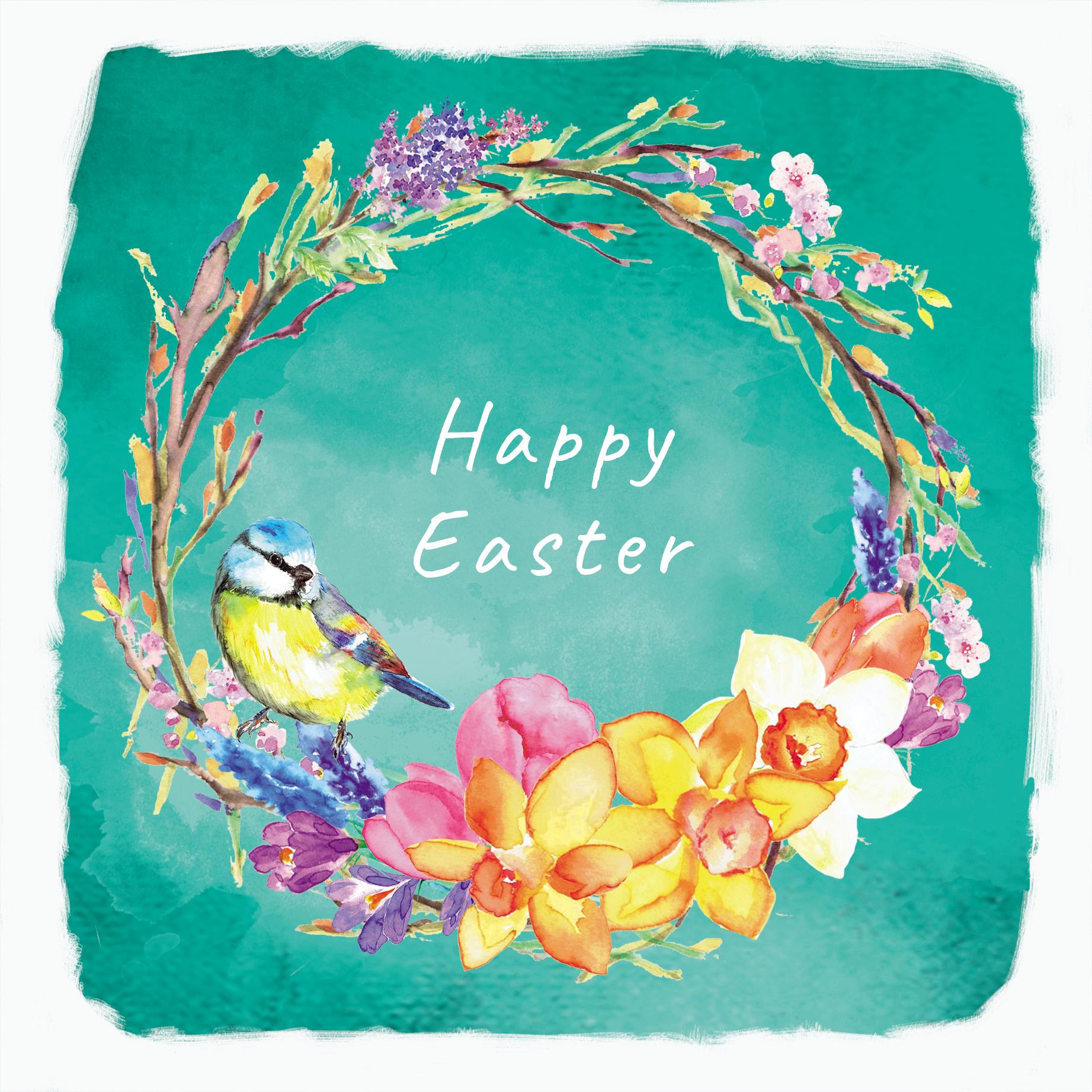 Easter Wreath Easter Cards (Pack of 4)
