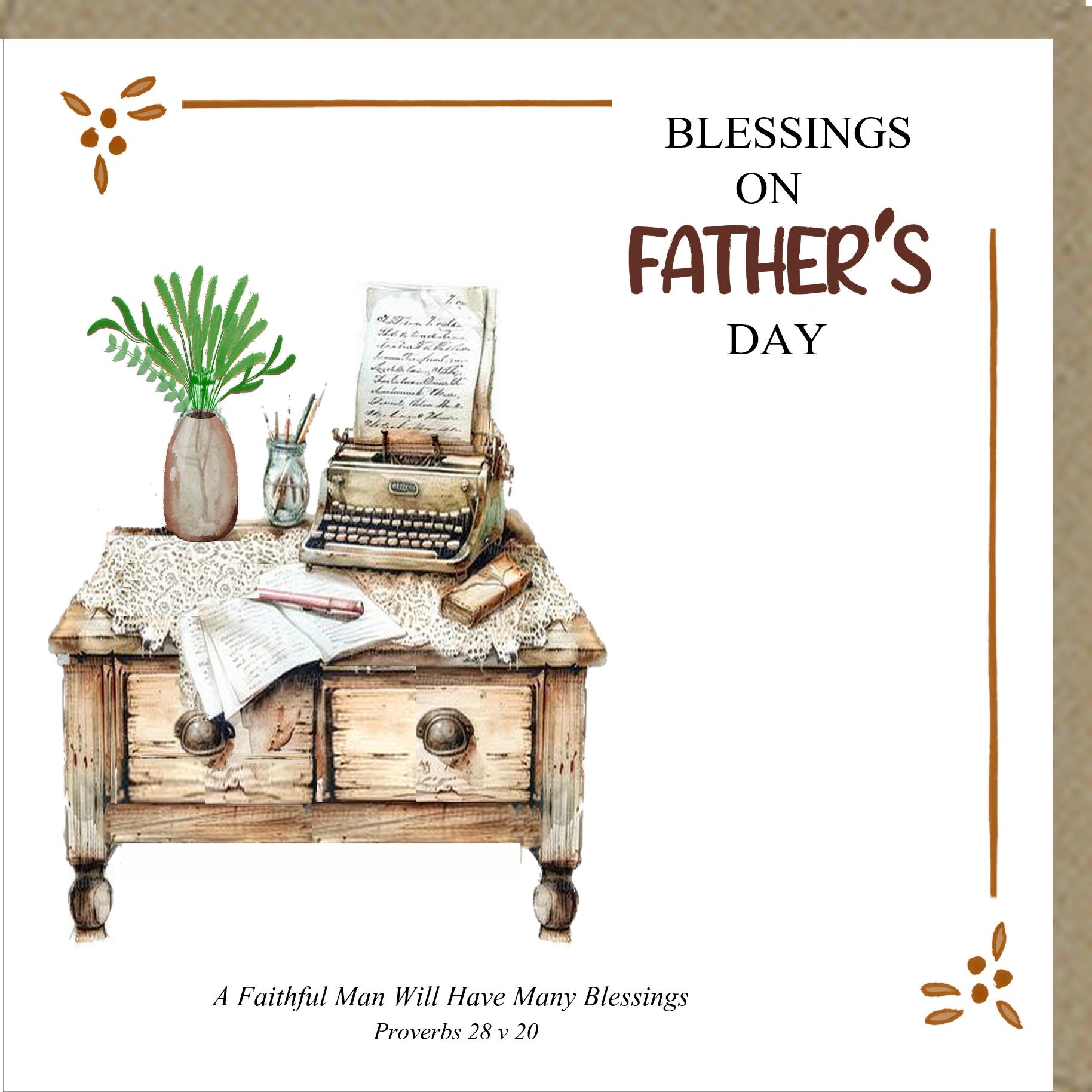 Blessings On Fathers Day Greetings Card