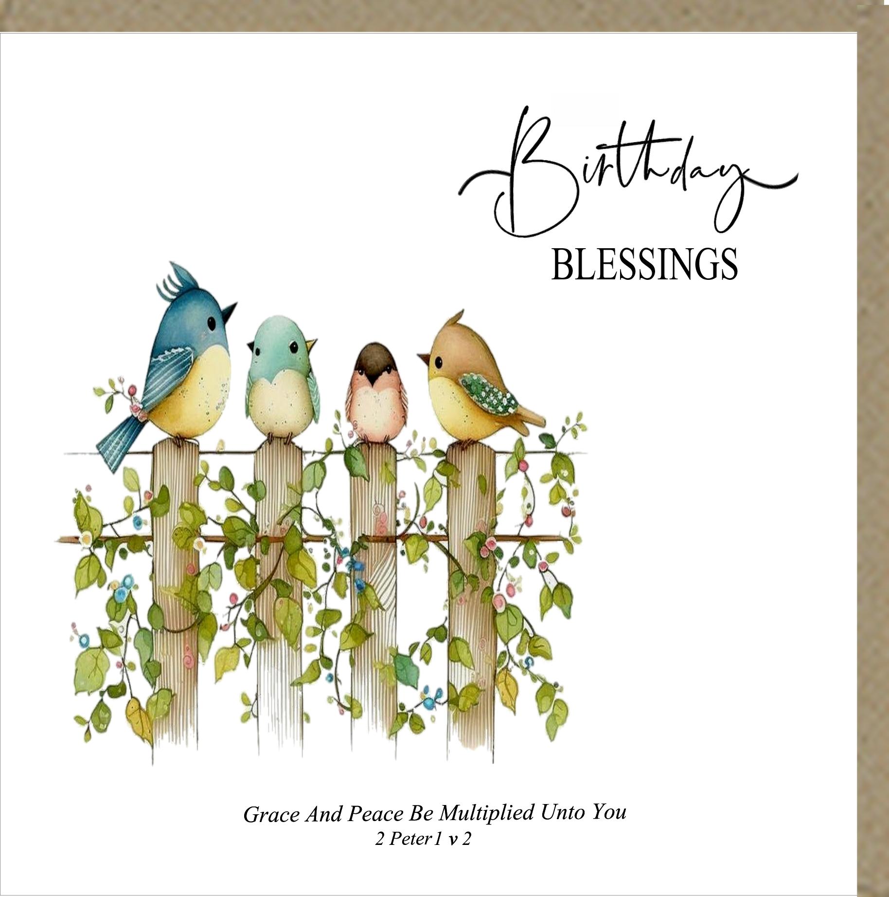 Birthday Blessings Greetings Card
