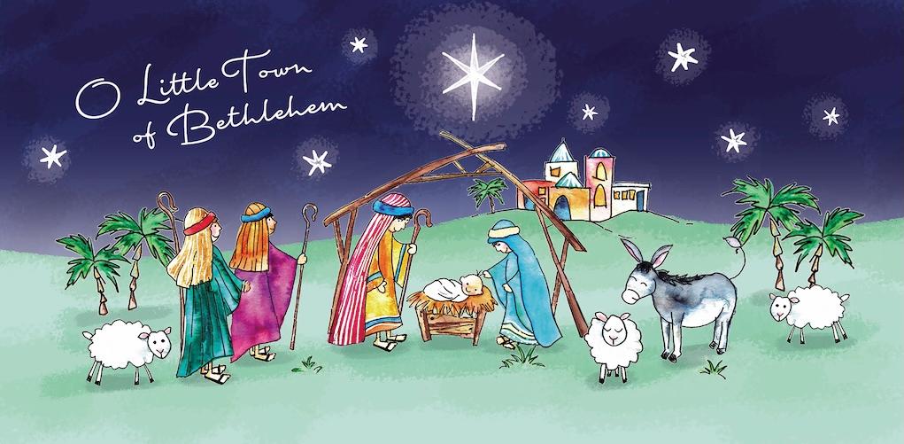 TLM - Little Town of Bethlehem Christmas Cards (Pack of 10)