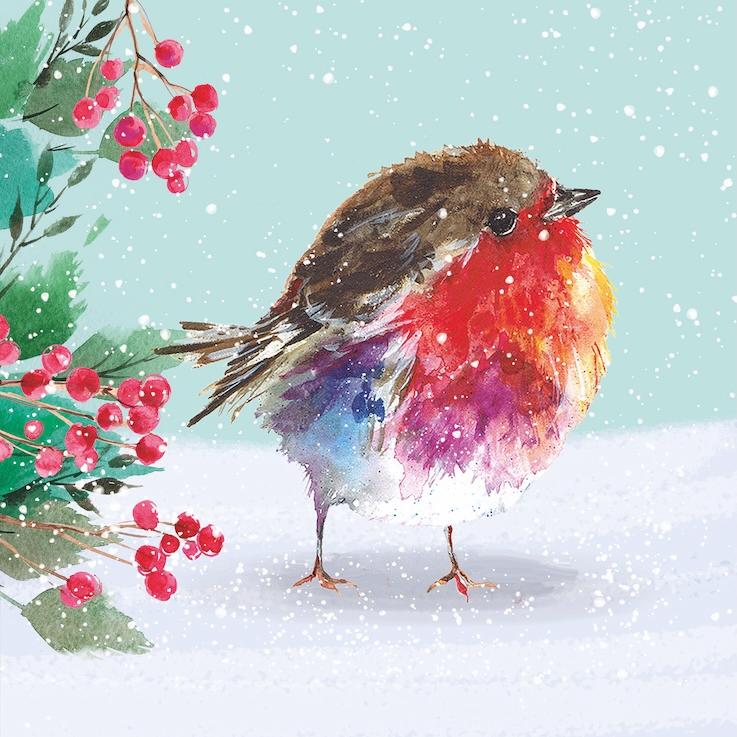 TLM - Winter Robin Christmas Cards (Pack of 10)
