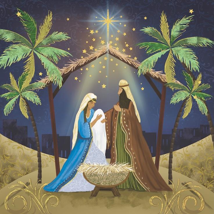 TLM - In A Stable Christmas Cards (Pack of 10)